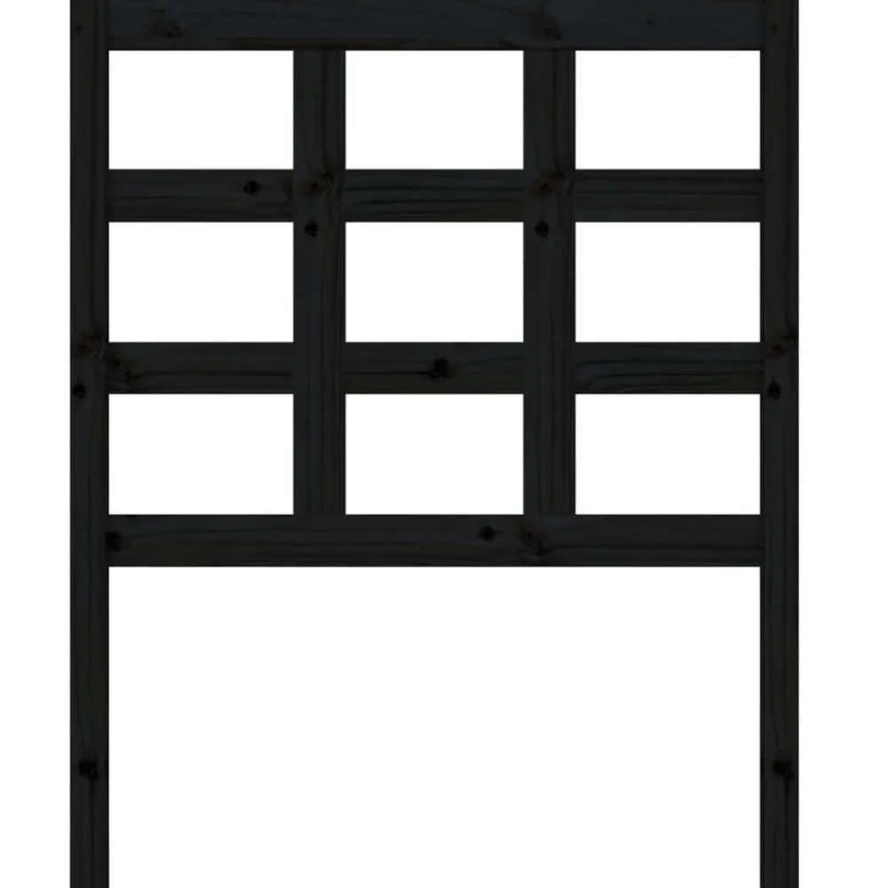 vidaXL Cabecero de cama madera maciza de pino 80,5x4x100 cm Negro New