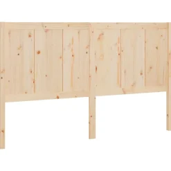 vidaXL Camas Y Accesorios-Cabecero de cama madera maciza de pino 125,5x4x100 cm