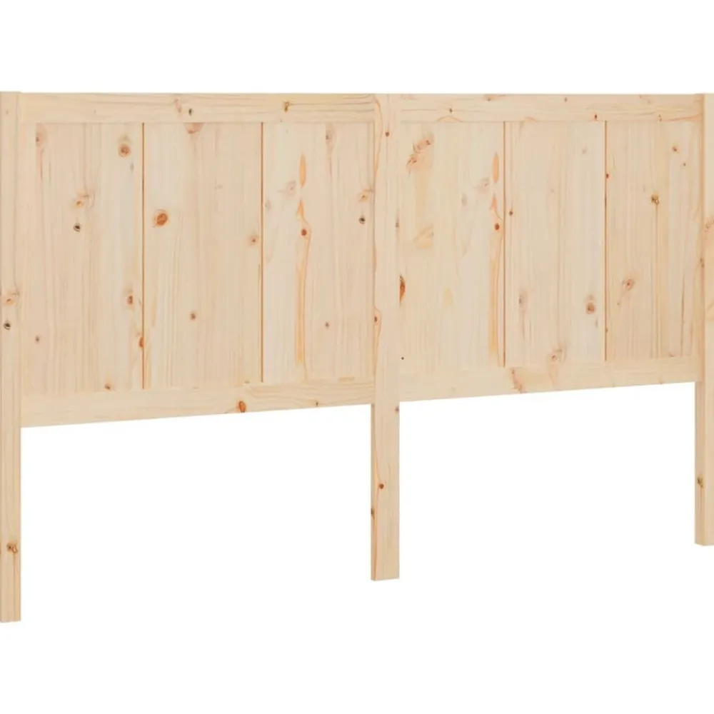 vidaXL Camas Y Accesorios-Cabecero de cama madera maciza de pino 125,5x4x100 cm
