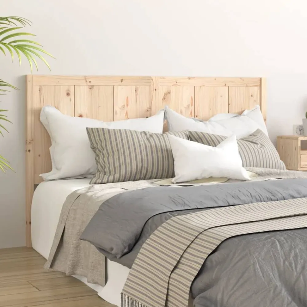 vidaXL Camas Y Accesorios-Cabecero de cama madera maciza de pino 125,5x4x100 cm