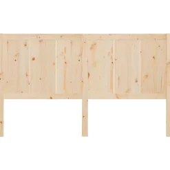 vidaXL Camas Y Accesorios-Cabecero de cama madera maciza de pino 125,5x4x100 cm