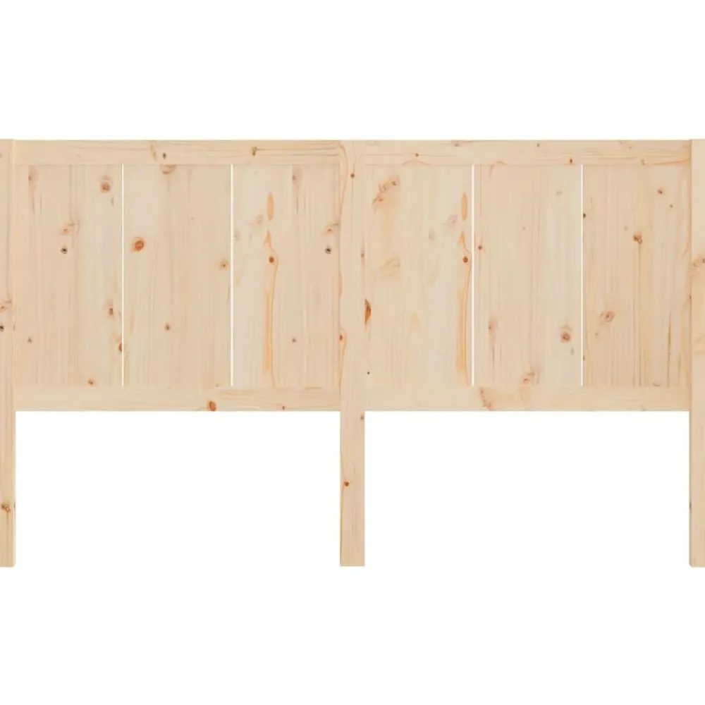 vidaXL Camas Y Accesorios-Cabecero de cama madera maciza de pino 125,5x4x100 cm