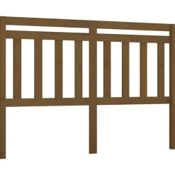 vidaXL Cabecero de cama madera maciza de pino marrón miel 126x4x100 cm Marr&oacute;n miel Online