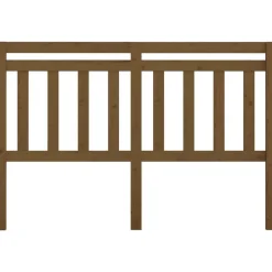 vidaXL Cabecero de cama madera maciza de pino marrón miel 126x4x100 cm Marrón miel Online
