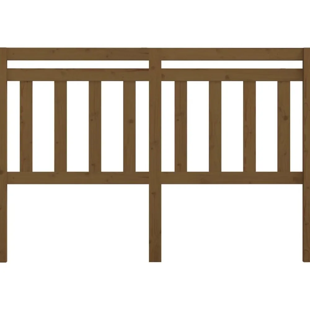 vidaXL Cabecero de cama madera maciza de pino marrón miel 126x4x100 cm Marrón miel Online