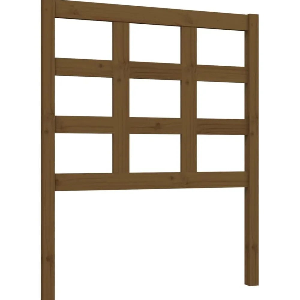 vidaXL Camas Y Accesorios-Cabecero de cama madera maciza pino marrón miel 80,5x4x100 cm