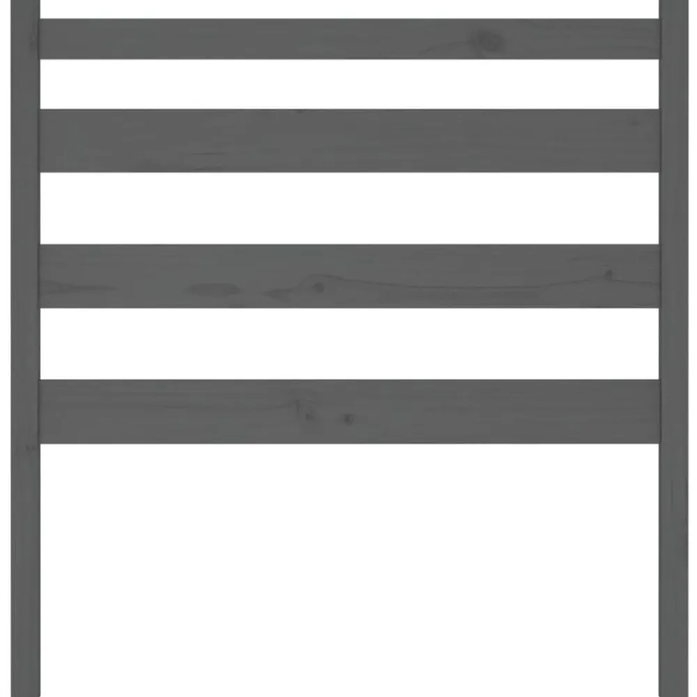 vidaXL Cabecero de cama madera maciza de pino 96x4x100 cm Gris