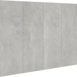 vidaXL Cabecero de cama madera contrachapada gris 120x1,5x80 cm Gris hormigón New