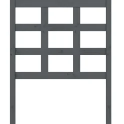 vidaXL Cabecero de cama madera maciza de pino 80,5x4x100 cm Gris Outlet