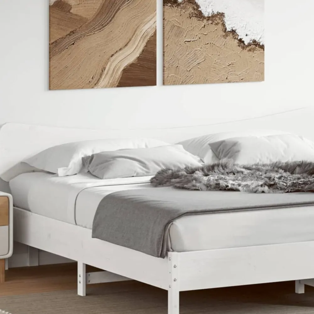 vidaXL Cabecero de cama madera maciza de pino 200 cm Blanco Best