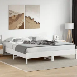 vidaXL Cabecero de cama madera maciza de pino 200 cm Blanco Best