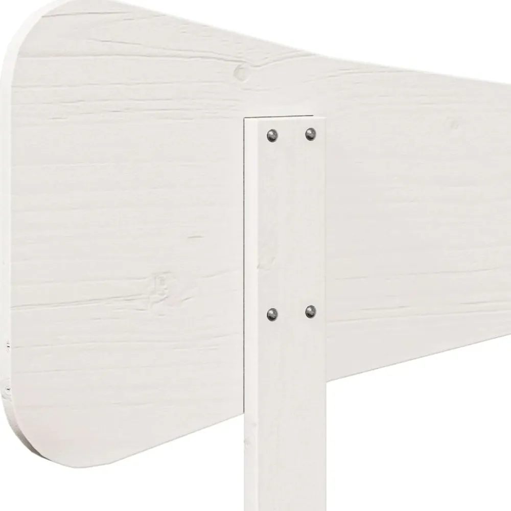 vidaXL Cabecero de cama madera maciza de pino 200 cm Blanco Best