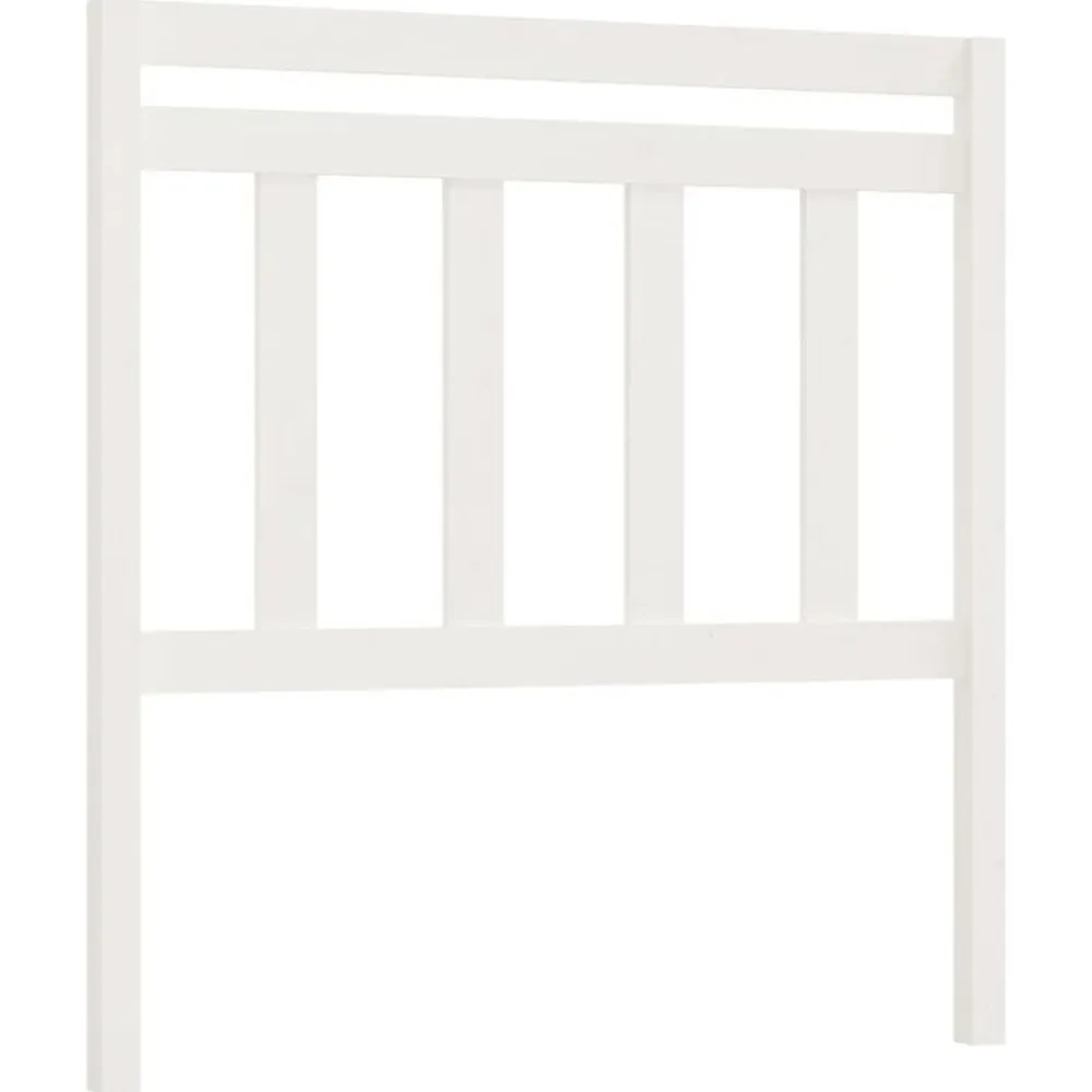 vidaXL Cabecero de cama madera maciza de pino 96x4x100 cm Blanco Discount