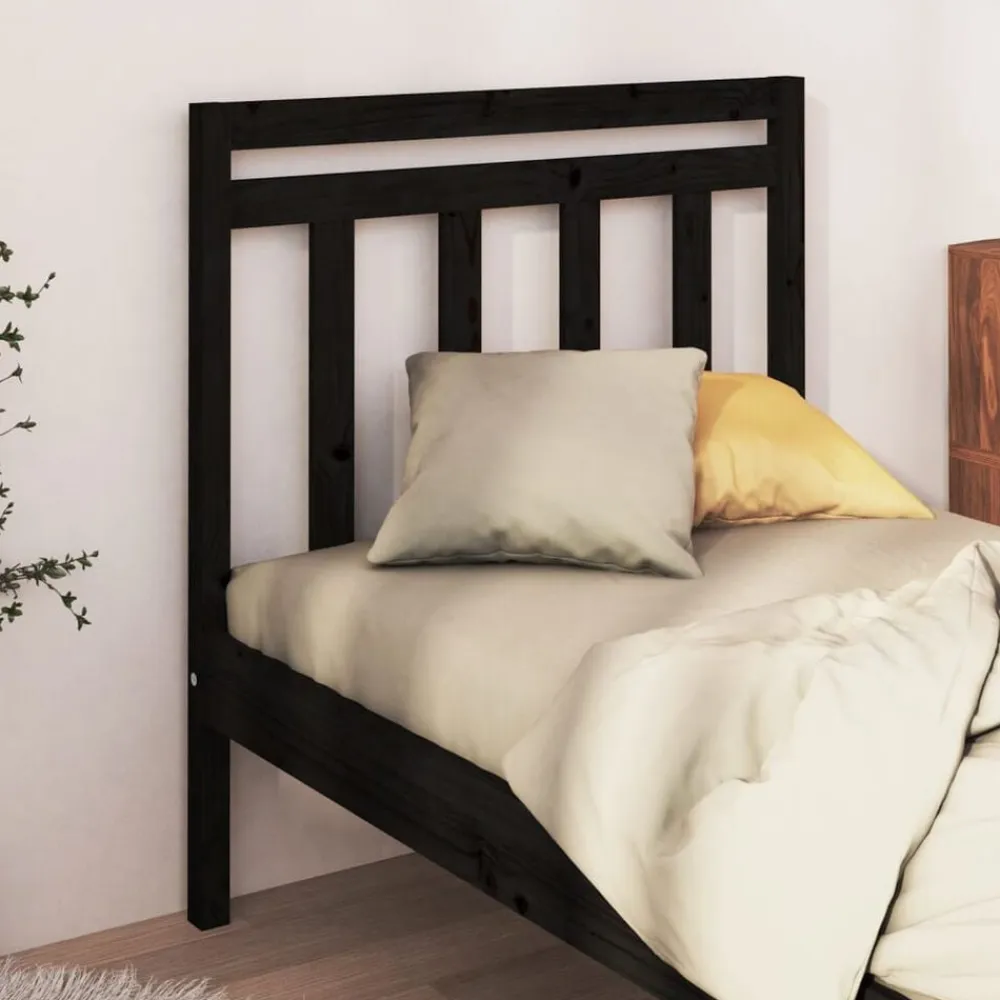 vidaXL Camas Y Accesorios-Cabecero de cama madera maciza de pino 81x4x100 cm