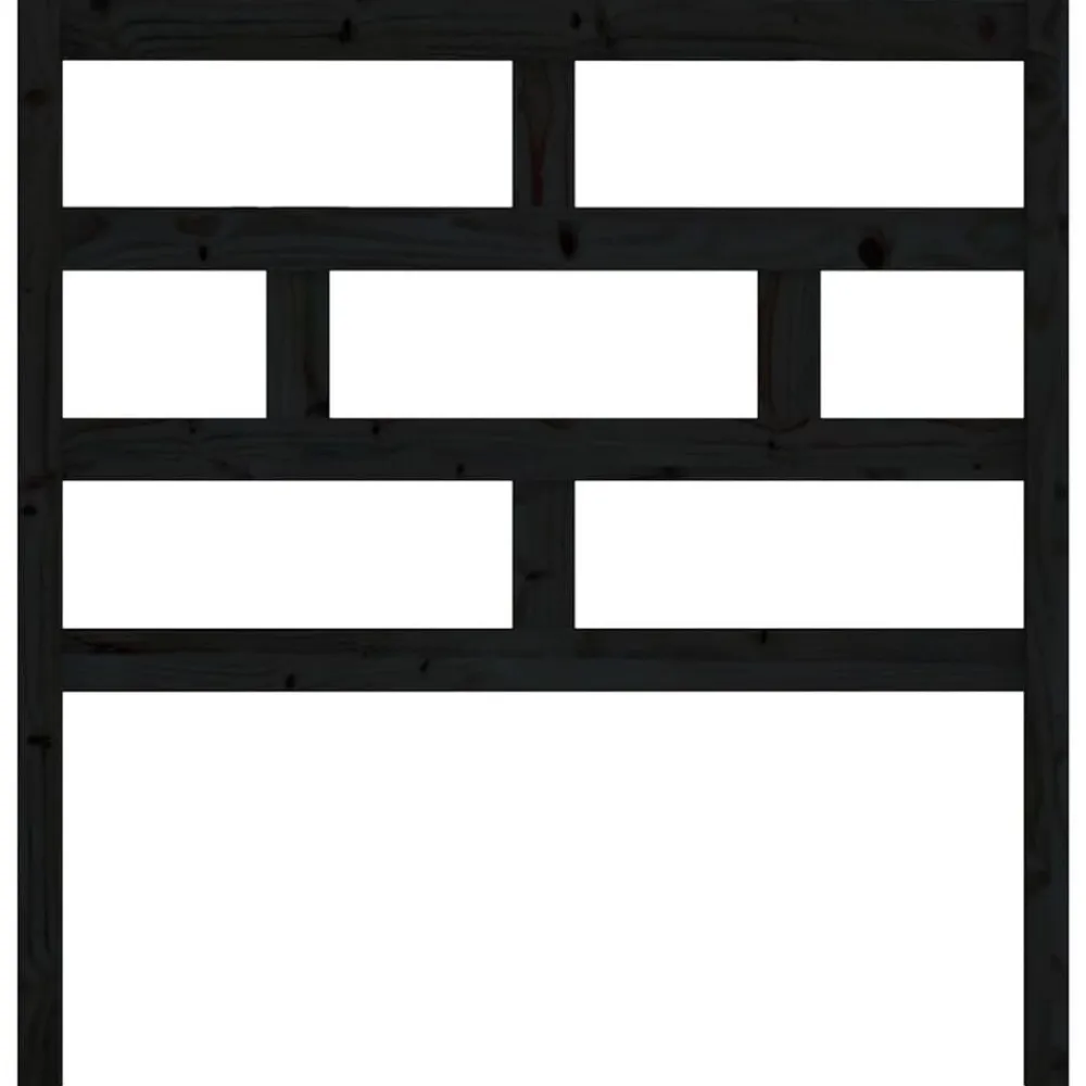 vidaXL Cabecero de cama madera maciza de pino 81x4x100 cm Negro Best