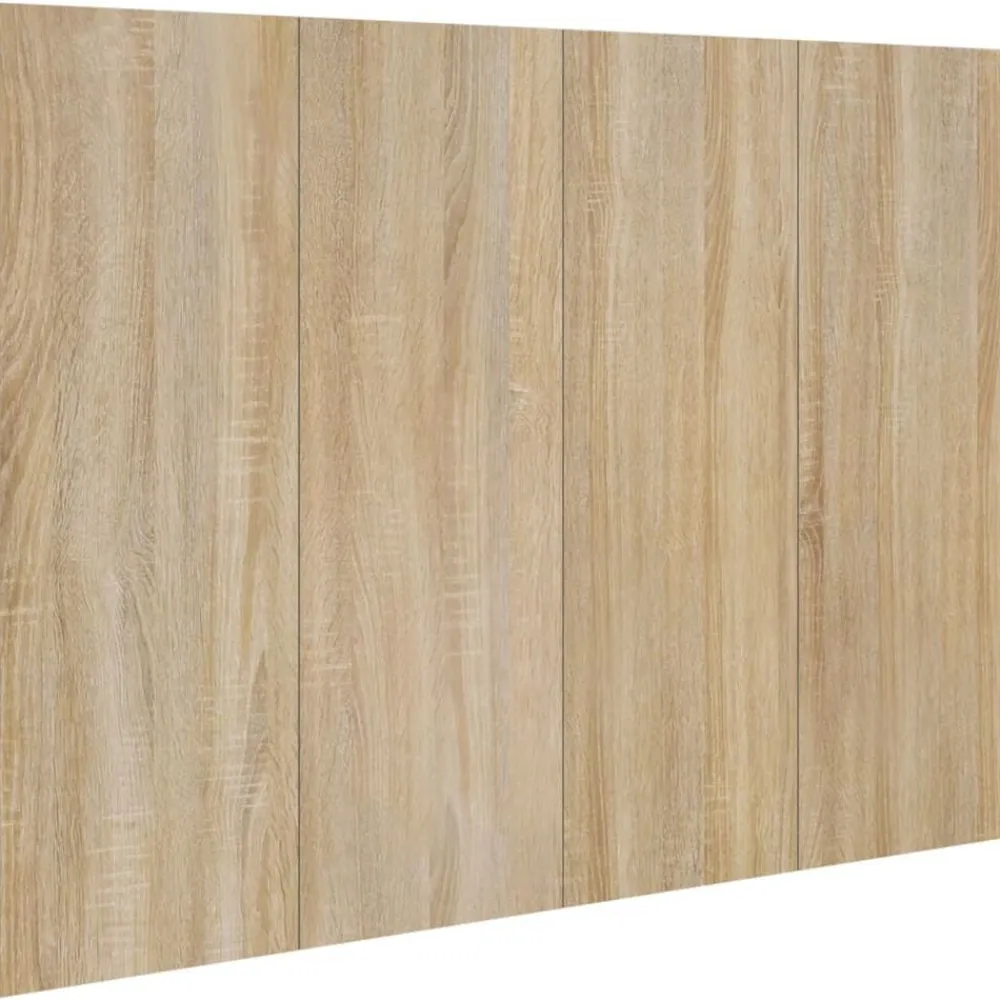 vidaXL Camas Y Accesorios-Cabecero de cama madera contrachapada Sonoma 120x1,5x80 cm