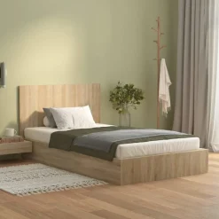 vidaXL Camas Y Accesorios-Cabecero de cama madera contrachapada Sonoma 120x1,5x80 cm