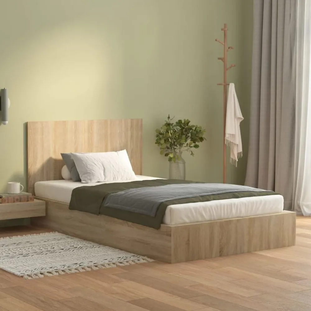 vidaXL Camas Y Accesorios-Cabecero de cama madera contrachapada Sonoma 120x1,5x80 cm