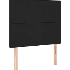 vidaXL Cabecero de cama 80x5x118/128 cm piel sintética Negro New