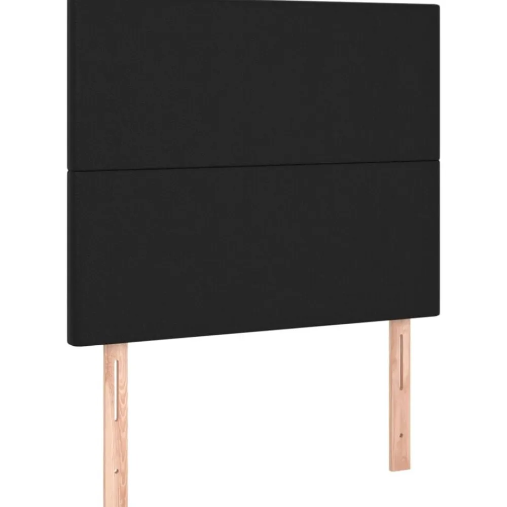 vidaXL Cabecero de cama 80x5x118/128 cm piel sintética Negro New
