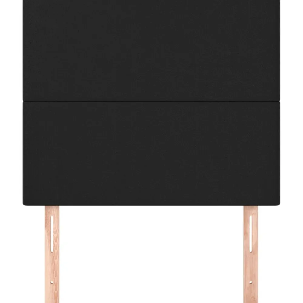 vidaXL Cabecero de cama 80x5x118/128 cm piel sintética Negro New