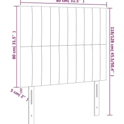 vidaXL Cabecero de cama 80x5x118/128 cm Terciopelo Rosa Sale