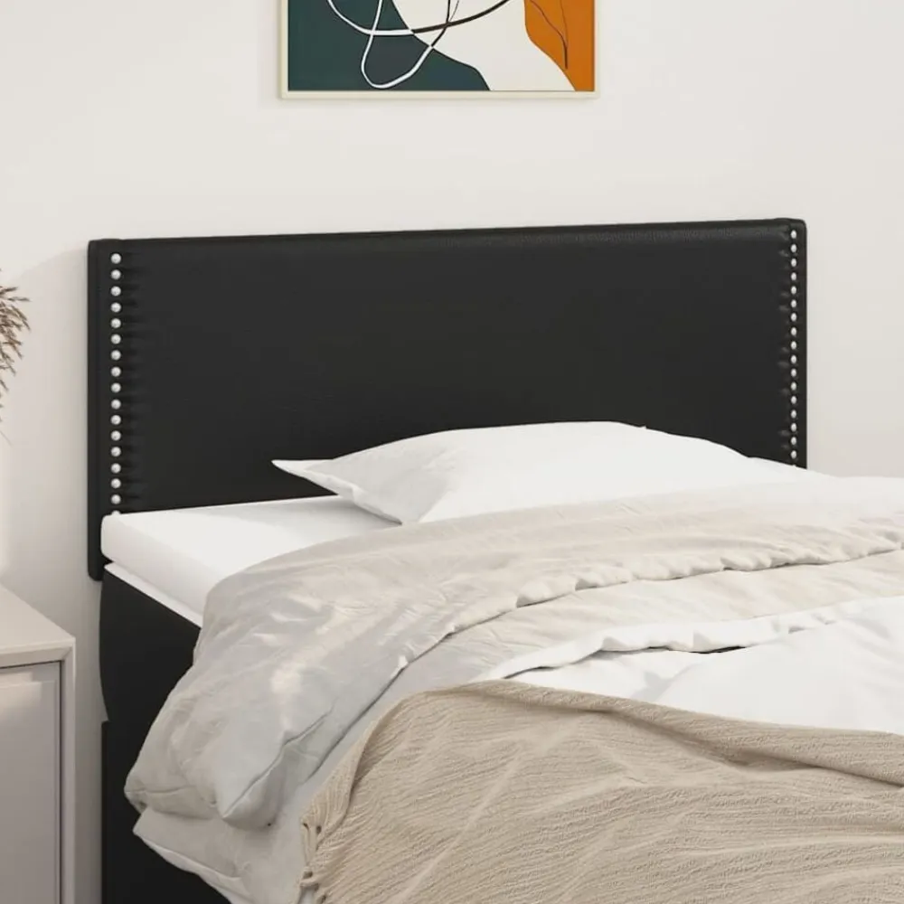 vidaXL Cabecero de cuero sintético 80x5x78/88 cm Negro Outlet