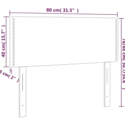 vidaXL Cabecero de cuero sintético 80x5x78/88 cm Negro Outlet