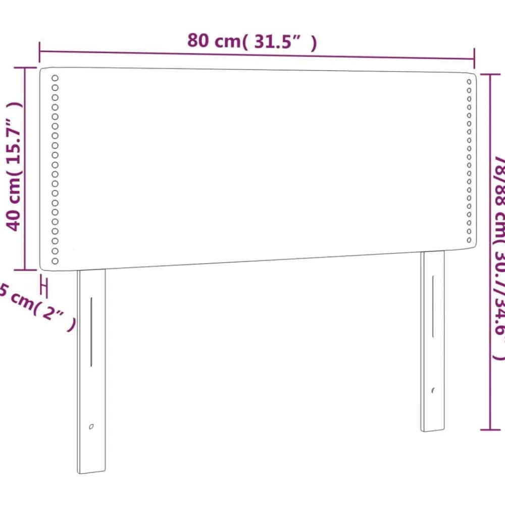 vidaXL Cabecero de cuero sintético 80x5x78/88 cm Negro Outlet
