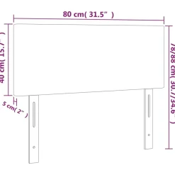 vidaXL Camas Y Accesorios-Cabecero de cuero sintético 80x5x78/88 cm