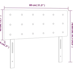 vidaXL Camas Y Accesorios-Cabecero de cuero sintético 80x5x78/88 cm