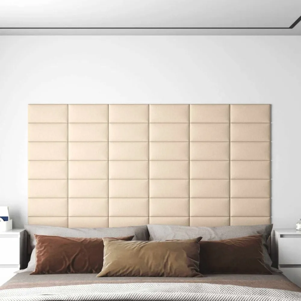 vidaXL Materiales De Construcción|Camas Y Accesorios-Cabecero de Pared 12 pcs 30 x 15 cm tela
