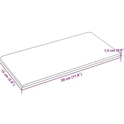 vidaXL Cabecero de Pared 12 pcs 30 x 15 cm Terciopelo Azul