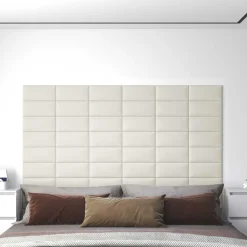 vidaXL Materiales De Construcción-Cabecero de Pared 12 pcs 30 x 15 cm Terciopelo