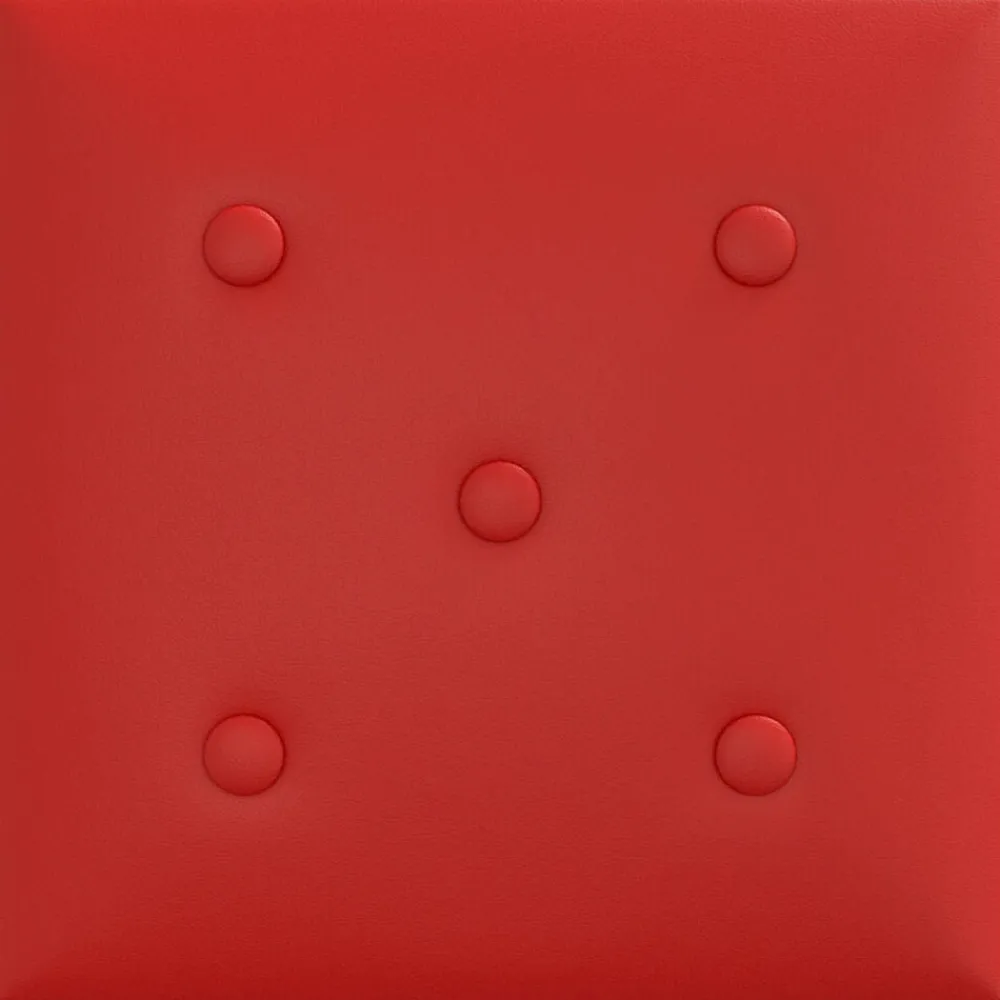 vidaXL Cabecero de Pared 12 pcs Rojo vino 30 x 30 cm Cuero sintético Rojo vino tinto Online