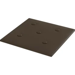vidaXL Materiales De Construcción-Cabecero de Pared 12 pcs Marrón 30 x 30 cm Cuero sintético