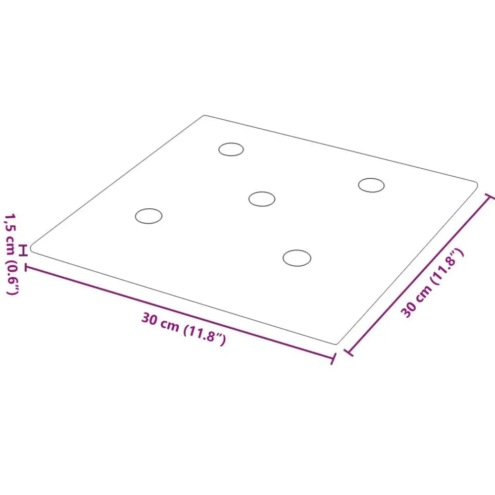 vidaXL Materiales De Construcción-Cabecero de Pared 12 pcs Marrón 30 x 30 cm Cuero sintético