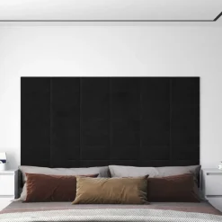vidaXL Materiales De Construcción-Cabecero de Pared 12 pcs 30 x 15 cm Terciopelo