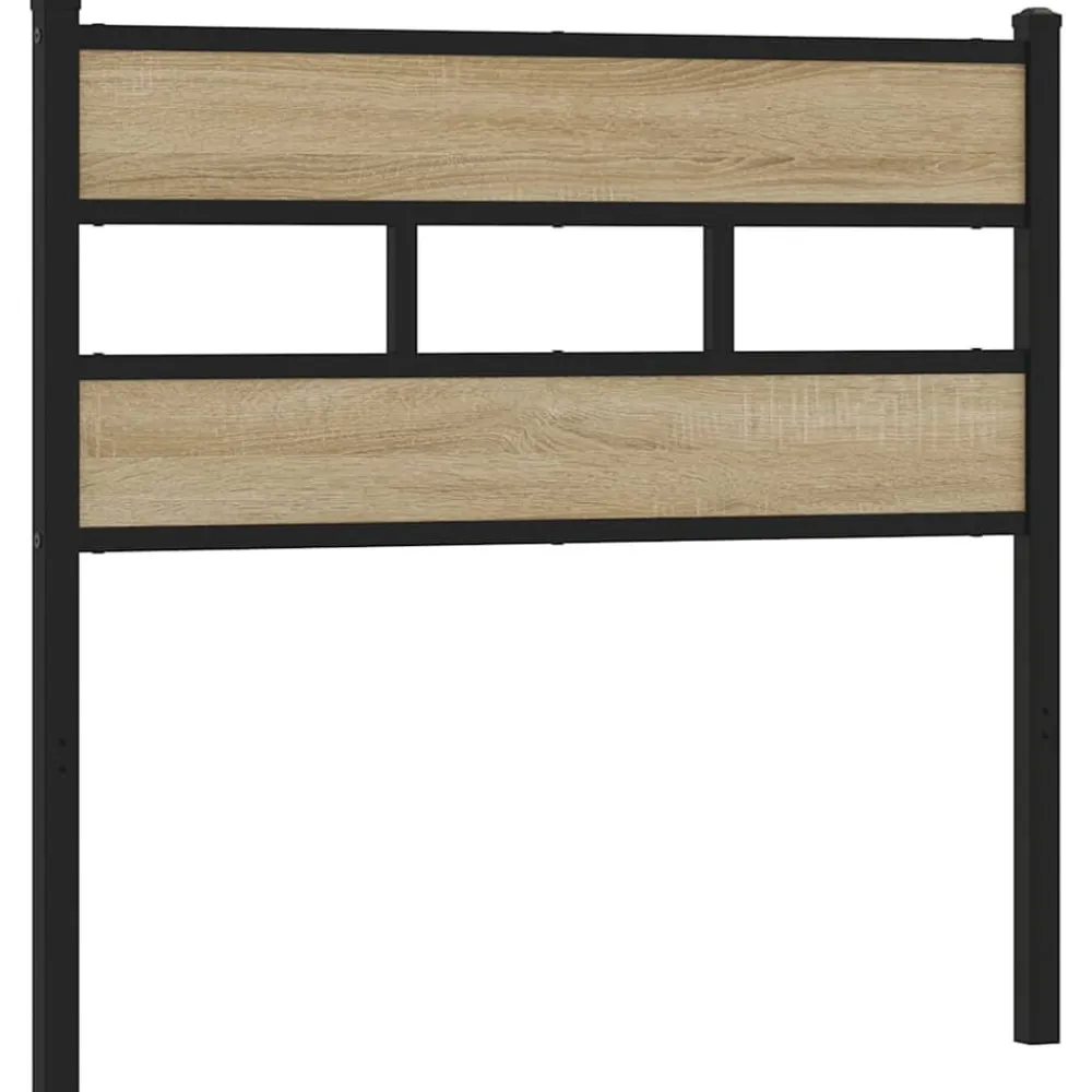 vidaXL Camas Y Accesorios-Cabecero de repuesto de hierro y madera de ingeniería 80 cm