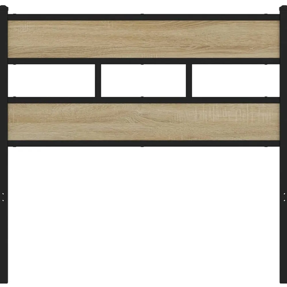vidaXL Camas Y Accesorios-Cabecero de repuesto de hierro y madera de ingeniería 80 cm