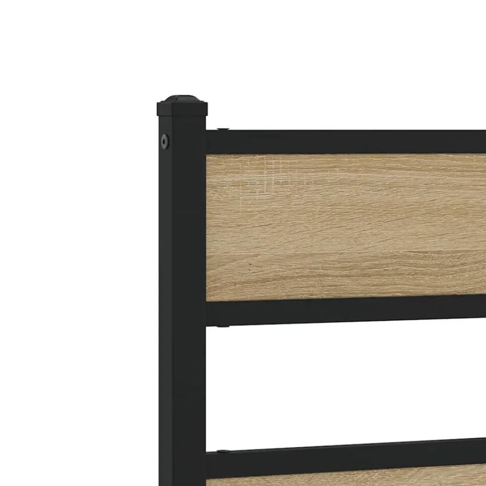 vidaXL Camas Y Accesorios-Cabecero de repuesto de hierro y madera de ingeniería 80 cm