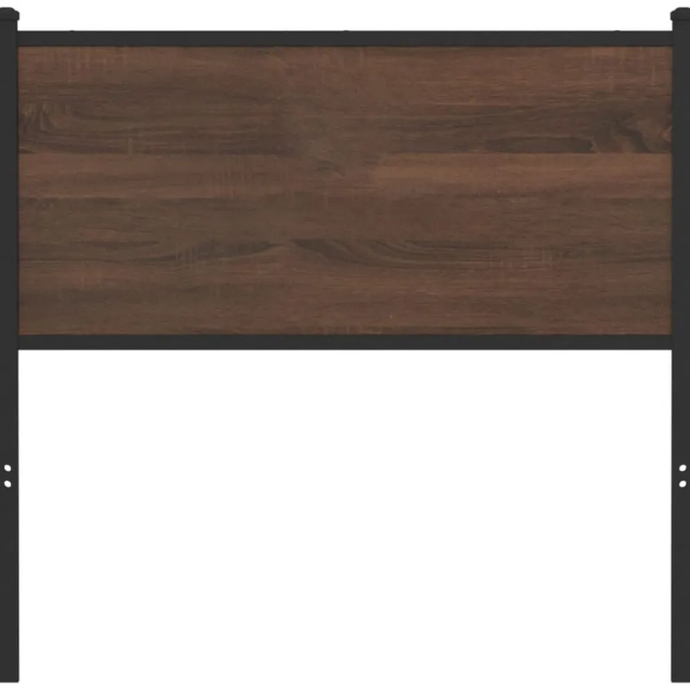 vidaXL Camas Y Accesorios-Cabecero de repuesto de madera de ingeniería y acero marrón roble 75 cm