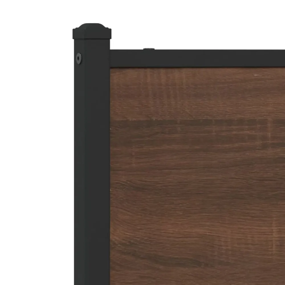 vidaXL Camas Y Accesorios-Cabecero de repuesto de madera de ingeniería y acero marrón roble 75 cm