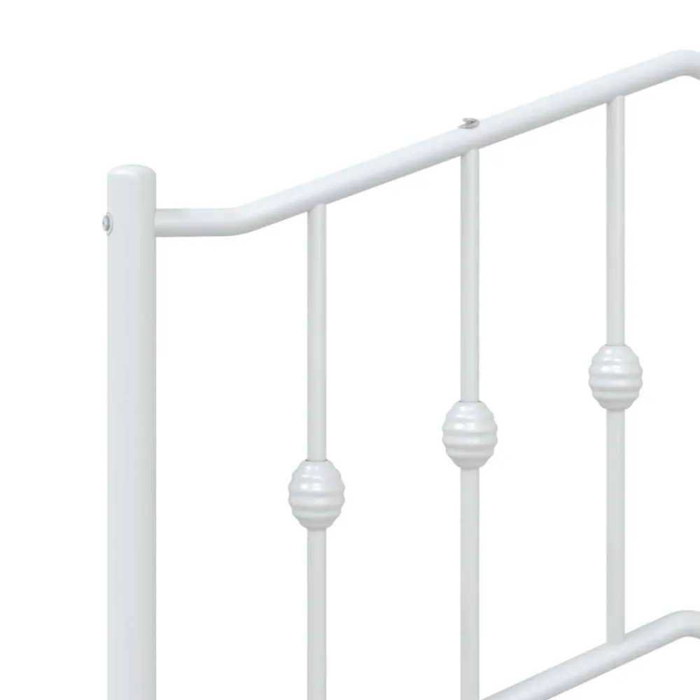 vidaXL Cabecero de repuesto de metal 75 cm Blanco New
