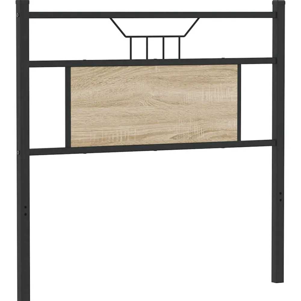 vidaXL Camas Y Accesorios-Cabecero de repuesto de madera de ingeniería y acero 75 cm