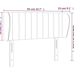 vidaXL Cabecero de tela 83x23x78/88 cm Azul New