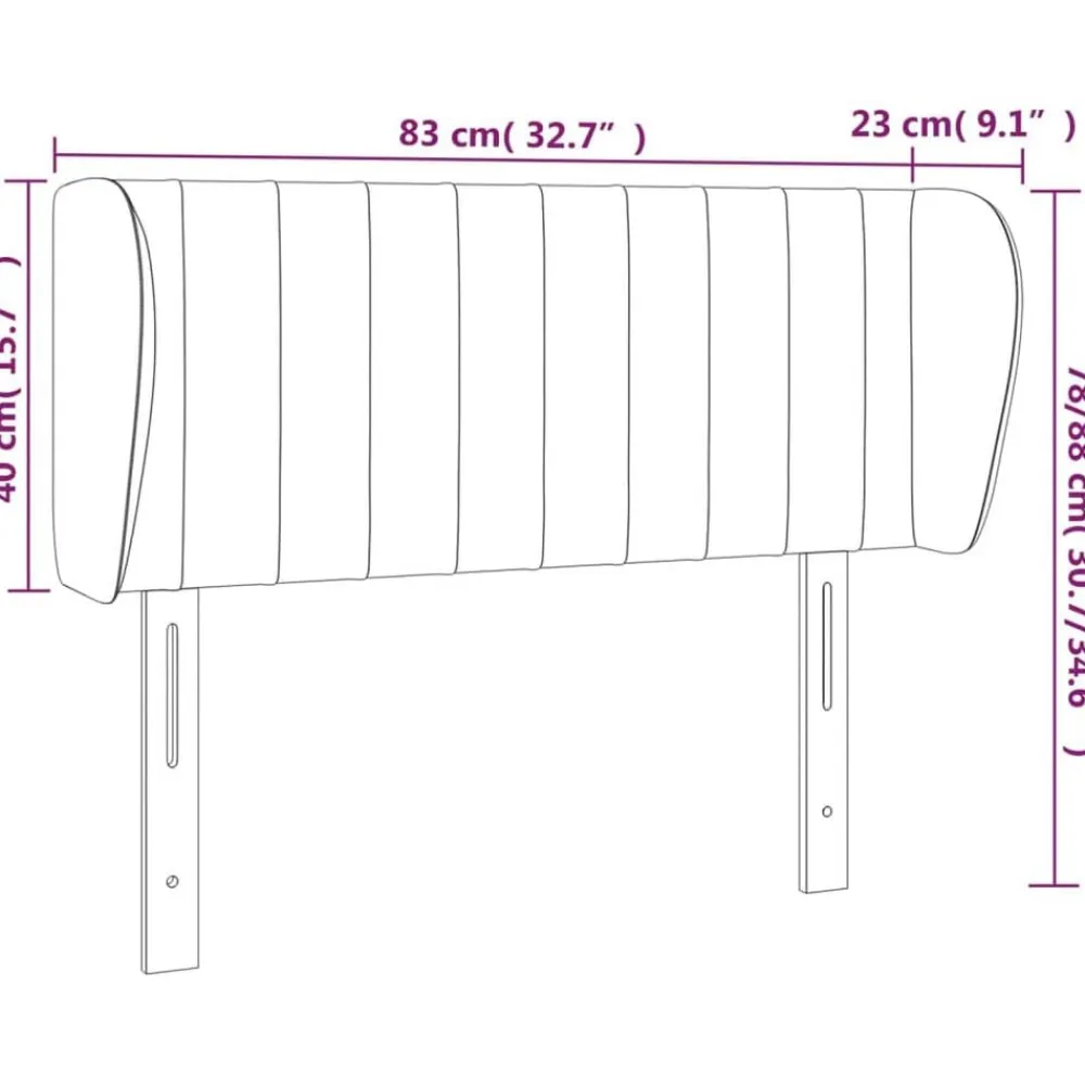 vidaXL Cabecero de tela 83x23x78/88 cm Azul New
