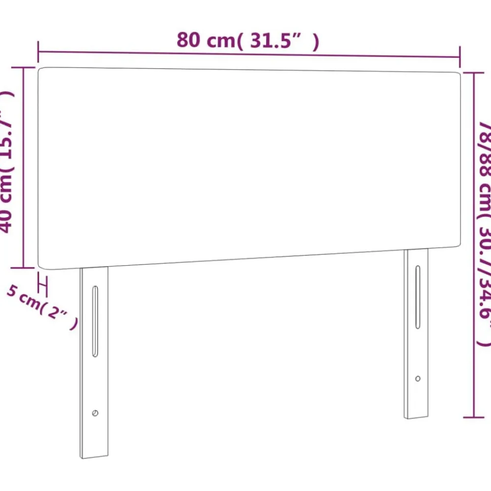 vidaXL Camas Y Accesorios-Cabecero de tela gris taupe 80x5x78/88 cm