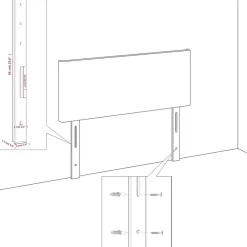 vidaXL Cabecero de tela gris taupe 80x5x78/88 cm Taupé Clearance