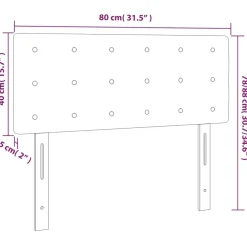 vidaXL Camas Y Accesorios-Cabecero de tela 80x5x78/88 cm